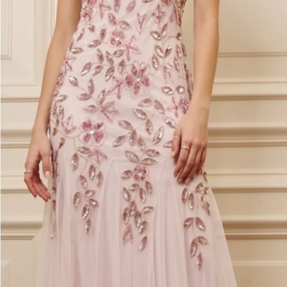 Adrianna Papell Pink Embellished Dress
